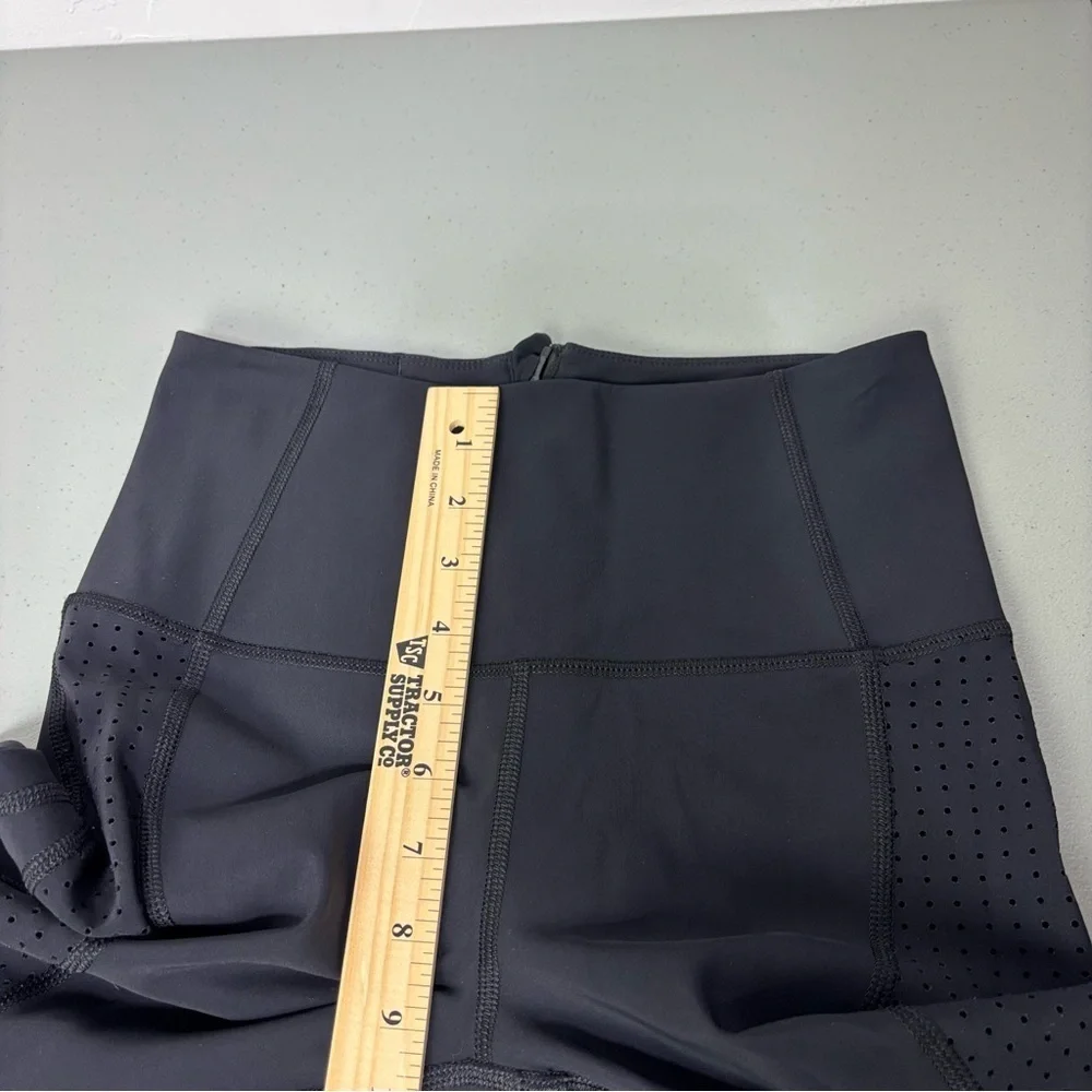 Lululemon Black NO SIZE 4? Small Women Leggings Athletic Activewear Zip Back